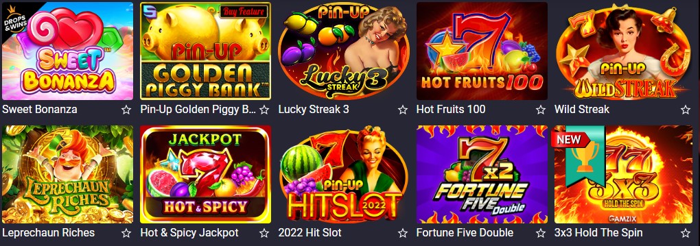 Игровые автоматы в Pin Up казино Игровые автоматы в Pin Up казино